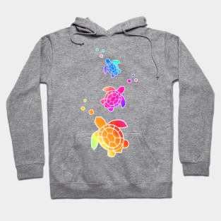 SEA Turtle Bubbles - Cute Turtle Art Hoodie